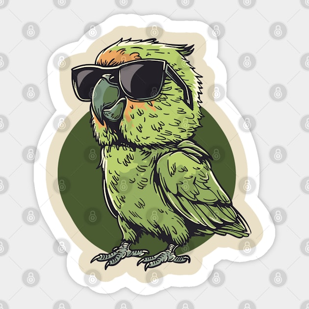 Cute Birds Owners Exotic pets Quaker Parrot Lovers Sticker by RetroZin